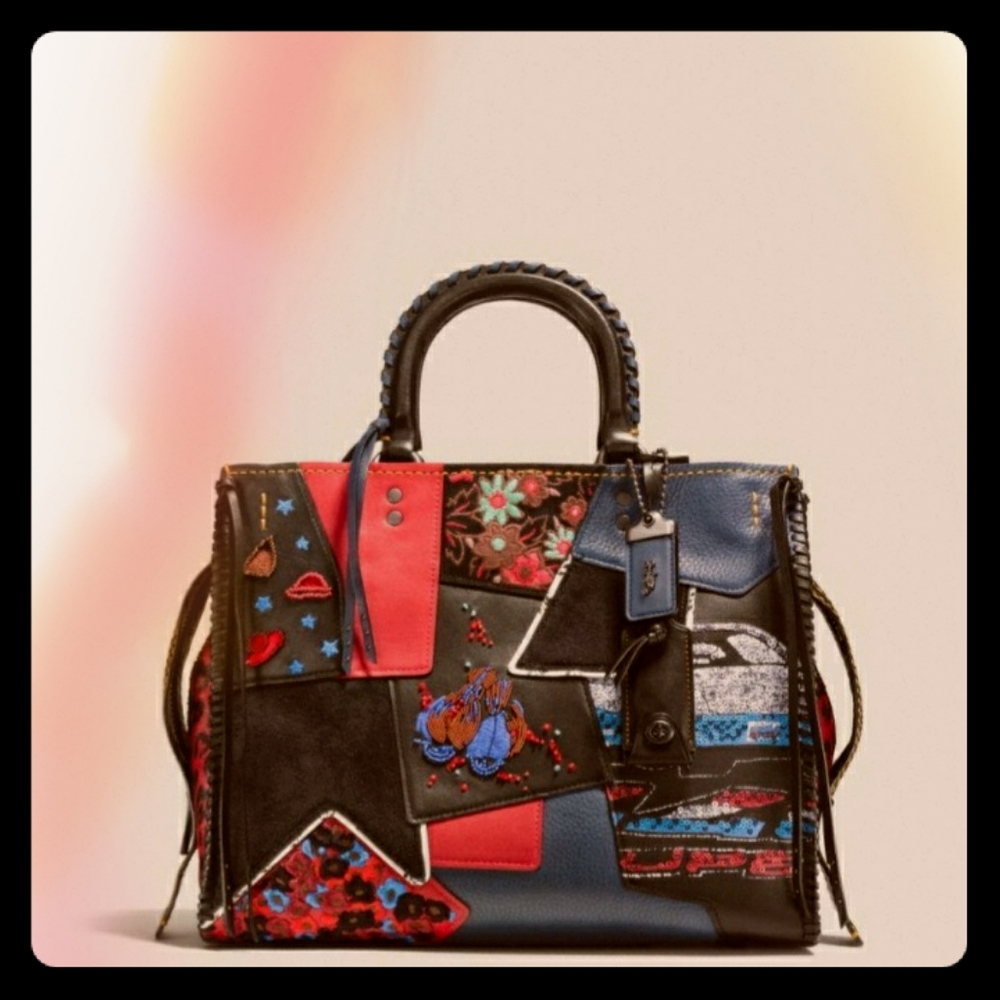 Coach Purse Rogue in Embellished Patchwork